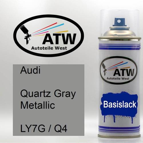 Audi, Quartz Gray Metallic, LY7G / Q4: 400ml Sprühdose, von ATW Autoteile West.